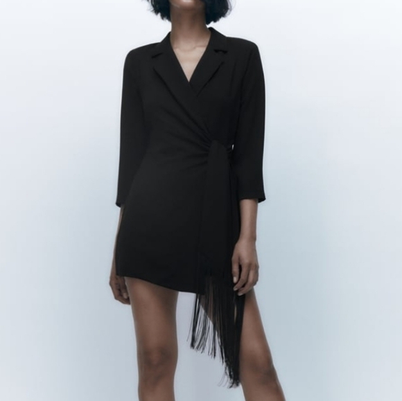 ZARA  fringed jumpsuit blazer - Picture 4 of 10